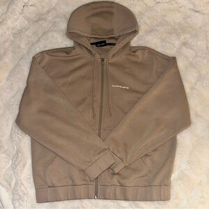 Alphalete Men's Zip Up Tan Sweater